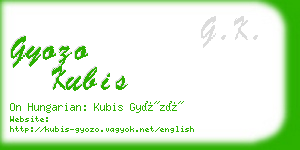 gyozo kubis business card